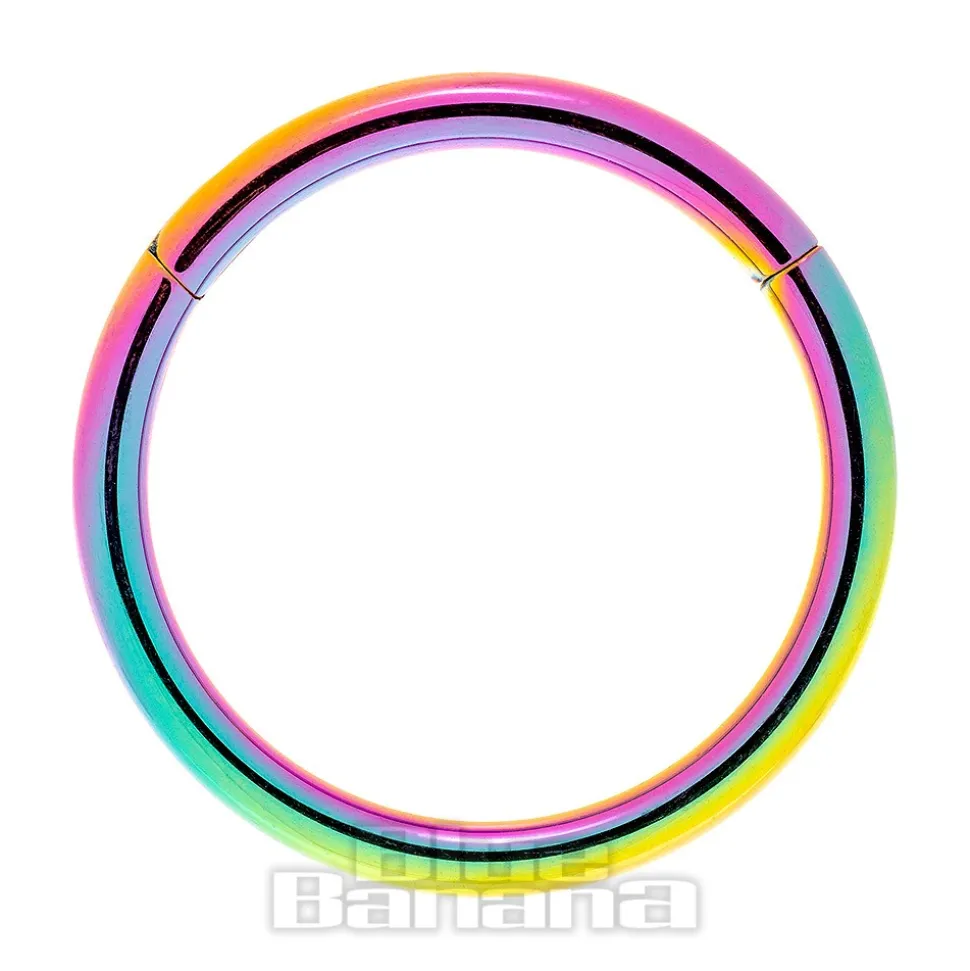 Blue Banana 1.2mm Hinged Segment Ring (Rainbow)