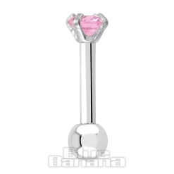 Blue Banana 1.2mm Rose Jewel Tragus Bar (3mm)