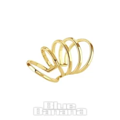 Blue Banana Multi Ring Ear Cuff (Gold)