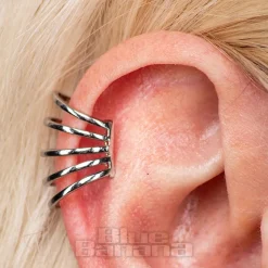 Blue Banana Multi Ring Ear Cuff (Silver)
