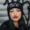 Blue Banana Normal People Scare Me Beanie Hat (Black)