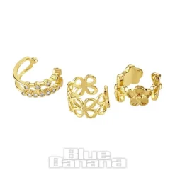 Blue Banana Ornate Ear Cuff (Gold)