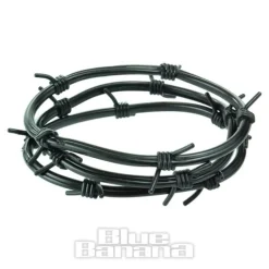 Blue Banana Pack Of 3 Barbed Wire Gummy Bracelets (Black)