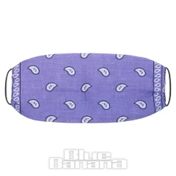 Blue Banana Paisley Bandana (Purple)