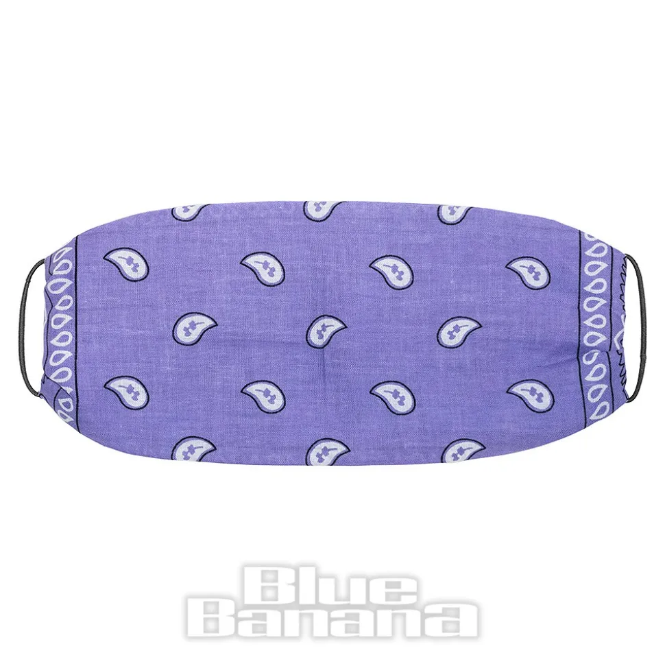Blue Banana Paisley Bandana (Purple)