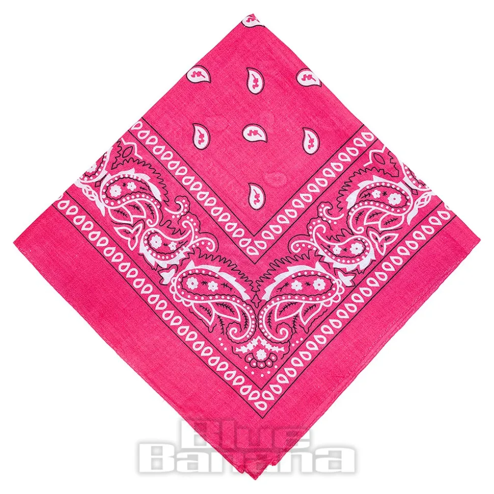 Blue Banana Paisley Bandana (Pink)