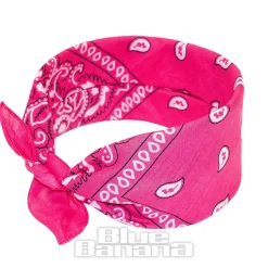 Blue Banana Paisley Bandana (Pink)
