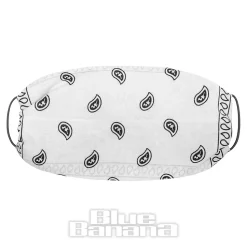 Blue Banana Paisley Bandana (White)