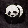 Blue Banana Panda Brooch (Black/White)