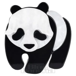 Blue Banana Panda Brooch (Black/White)