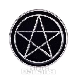 Blue Banana Pentagram Pin Badge (Black)