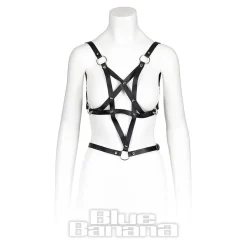 Blue Banana Pentagram Studs Harness (Black)