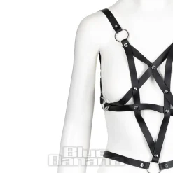 Blue Banana Pentagram Studs Harness (Black)