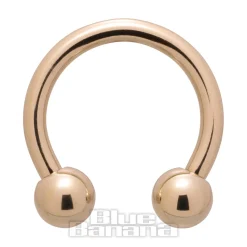 Blue Banana Plasma Gold Circular Barbell (Gold)