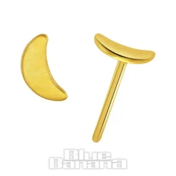 Blue Banana Plasma Gold Crescent Moon Threadless Top (Gold)