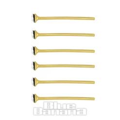 Blue Banana Plasma Gold Crystal Nose Studs (6 Pack)