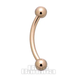 Blue Banana Plasma Gold Curved Barbell (Gold)