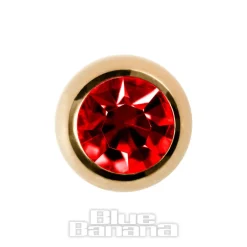 Blue Banana Plasma Gold 5mm Jewelled Ball (Siam)