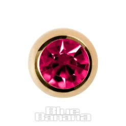 Blue Banana Plasma Gold 5mm Jewelled Ball (Fuchsia)