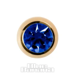 Blue Banana Plasma Gold 5mm Jewelled Ball (Capri)