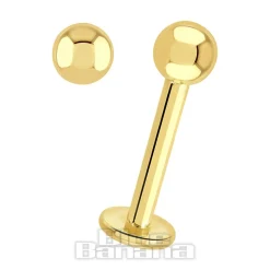 Blue Banana Plasma Gold 1.6mm Labret (Gold)