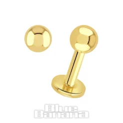 Blue Banana Plasma Gold 1.6mm Labret (Gold)