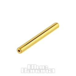 Blue Banana Plasma Gold Plain Threadless Nipple Bar (Gold)