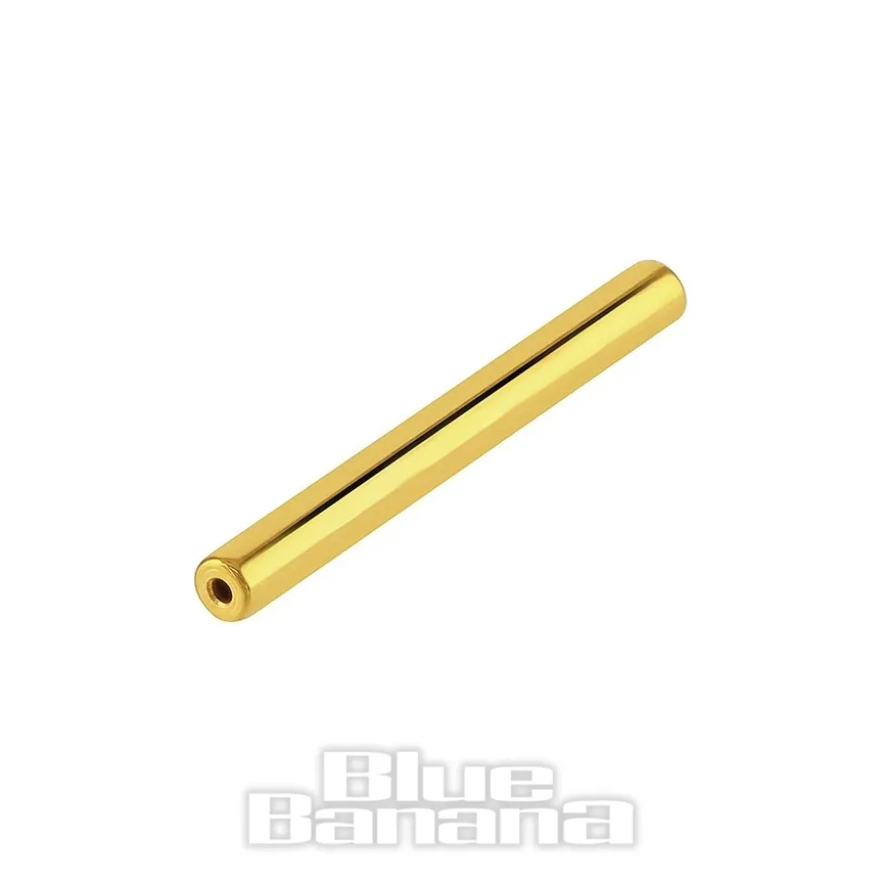 Blue Banana Plasma Gold Plain Threadless Nipple Bar (Gold)