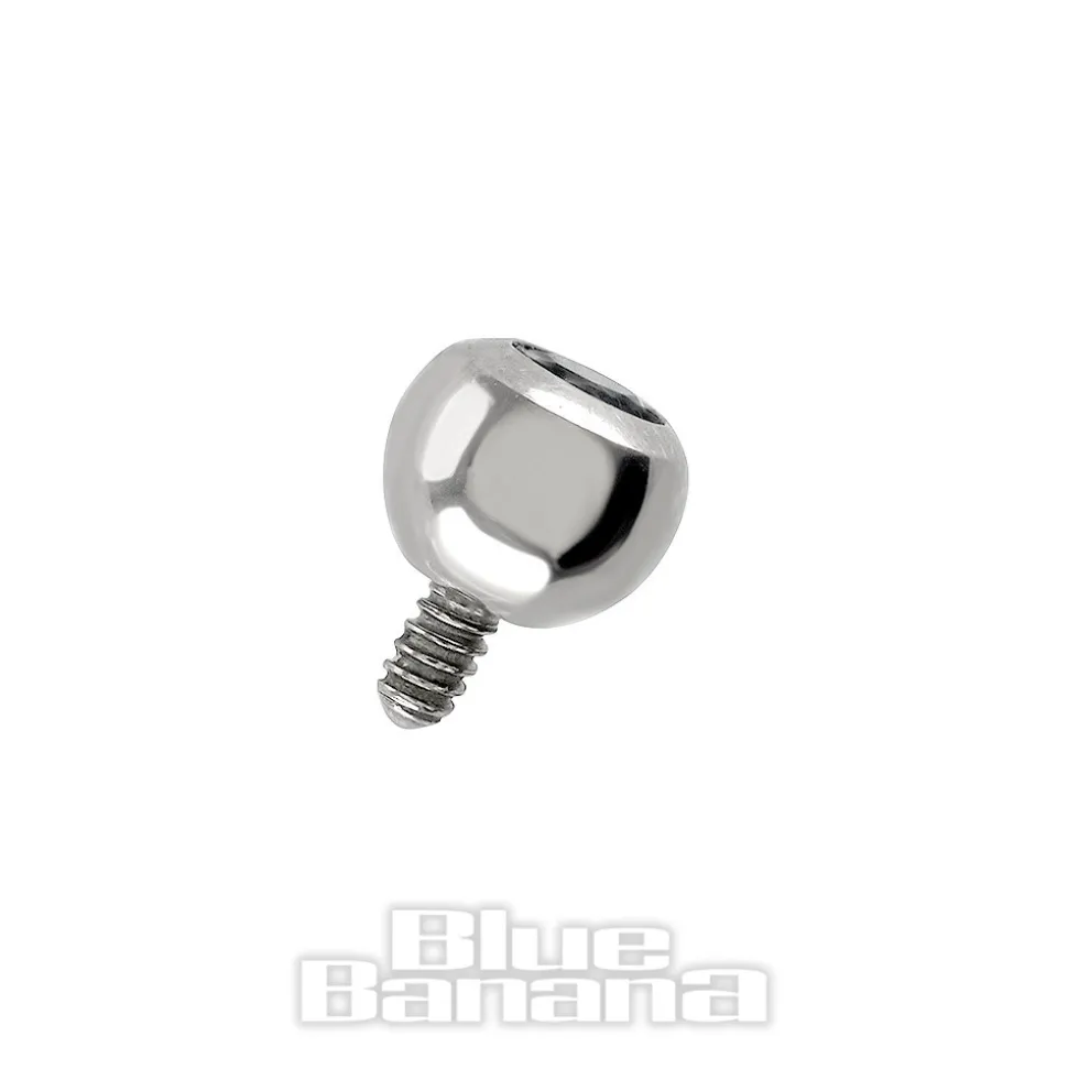Blue Banana Polished Titanium 3mm Jewelled Ball (Jet Black)
