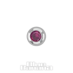 Blue Banana Polished Titanium 3mm Jewelled Ball (Siam)