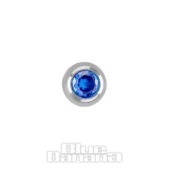 Blue Banana Polished Titanium Jewelled Ball (Capri)