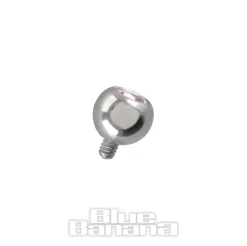 Blue Banana Polished Titanium Jewelled Ball (Rose)
