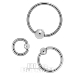 Blue Banana Polished Titanium BCR (Silver)