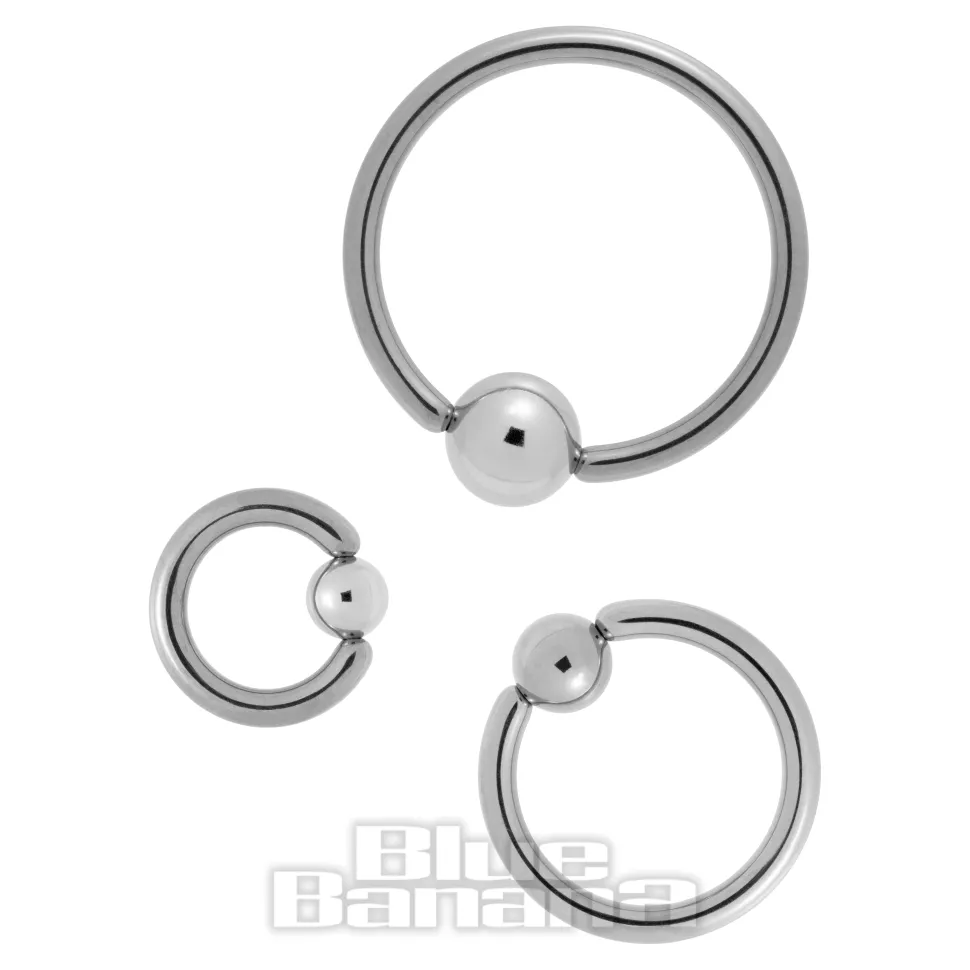 Blue Banana Polished Titanium BCR (Silver)