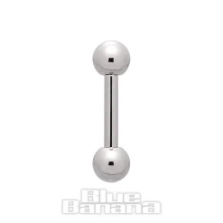 Blue Banana Polished Titanium 1.2mm Barbell (Silver)