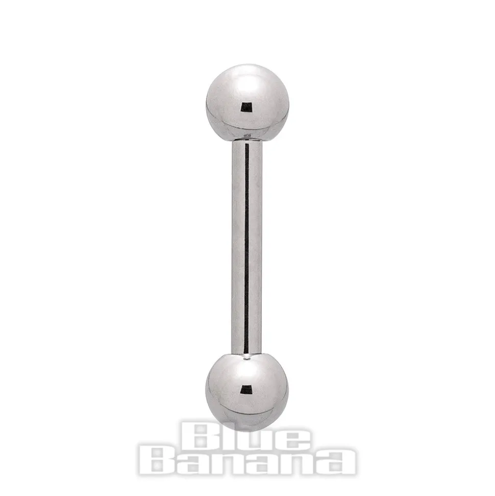 Blue Banana Polished Titanium 1.2mm Barbell (Silver)