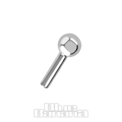 Blue Banana Polished Titanium Threadless Barbell (Silver)