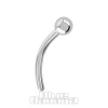 Blue Banana Polished Titanium Threadless Curved Bar 3mm Ball (Silver)