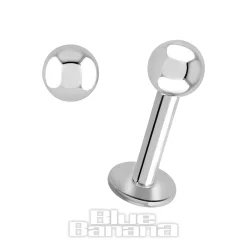 Blue Banana Polished Titanium 1.6mm Labret (Silver)