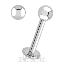 Blue Banana Polished Titanium 1.6mm Labret (Silver)