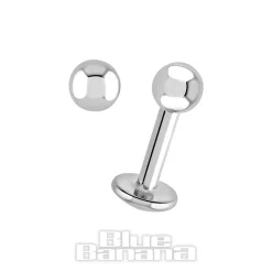 Blue Banana Polished Titanium 1.2mm Labret (Silver)