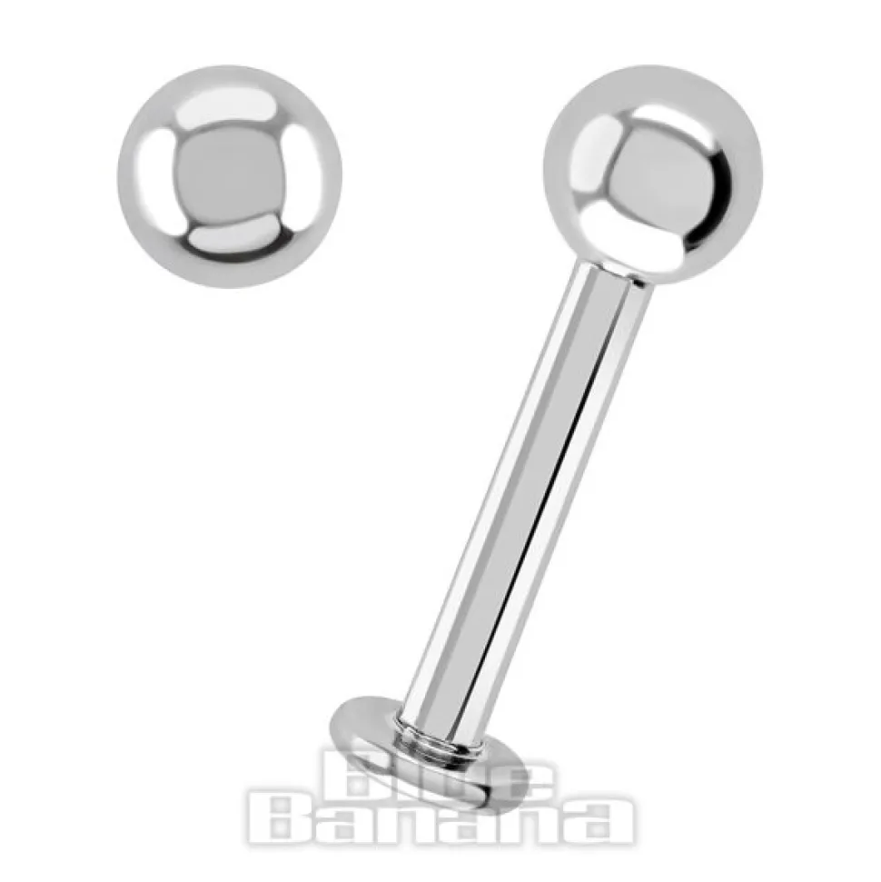Blue Banana Polished Titanium 1.2mm Labret (Silver)
