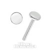 Blue Banana Polished Titanium Threadless Labret Base (Silver)