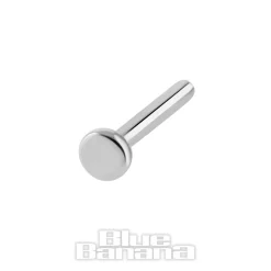 Blue Banana Polished Titanium Threadless Labret Base (Silver)