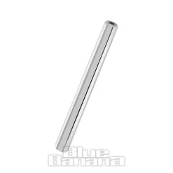 Blue Banana Polished Titanium Plain Threadless Nipple Bar (Silver)