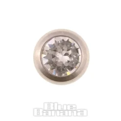 Blue Banana Polished Titanium 5mm Jewelled Ball (Crystal)