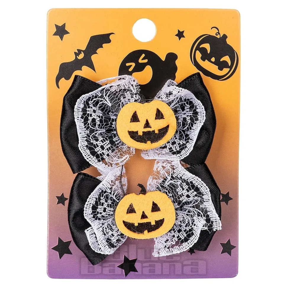 Blue Banana Pumpkin Bow Hair Clip (Multicoloured)