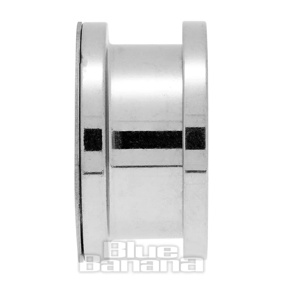 Blue Banana Pumpkin Surgical Steel Tunnel (Silver/Green)