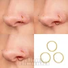Blue Banana Pvd Gold 3 Pack Assorted Seamless Nose Ring (Gold)