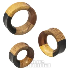 Blue Banana 4 Quarter Wood Flesh Tunnel (Brown)